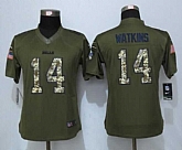 Women Limited Nike Buffalo Bills #14 Watkins Green Salute To Service Jersey,baseball caps,new era cap wholesale,wholesale hats